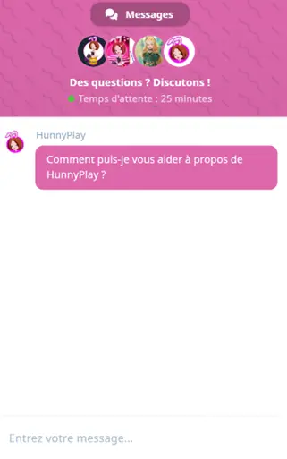 Service Client HunnyPlay