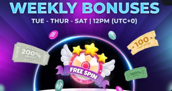 Weekly bonus HunnyPlay