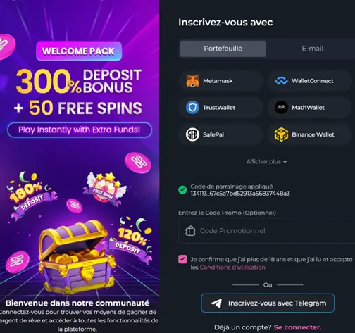 S'inscrire a HunnyPlay Casino