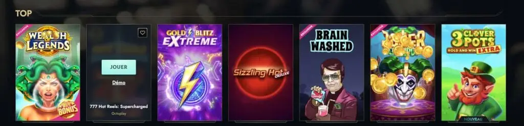Les machines a sous de Dolly Casino