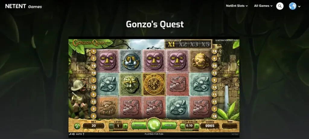 La machine à haute volatilité Gonzo's Quest