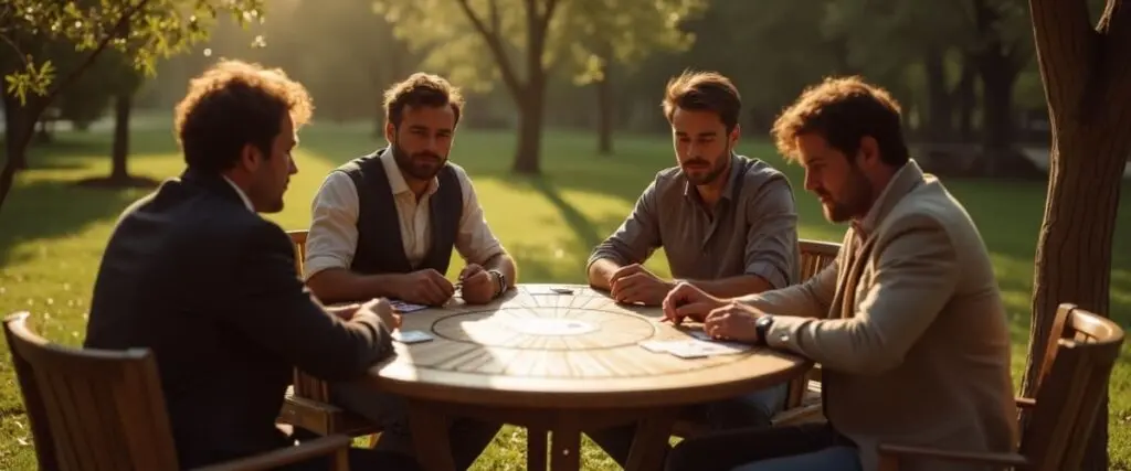 Jouer à la belote entre amis