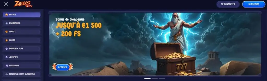 Jouer au casino Zeus Win
