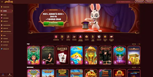 Le design de Magius Casino