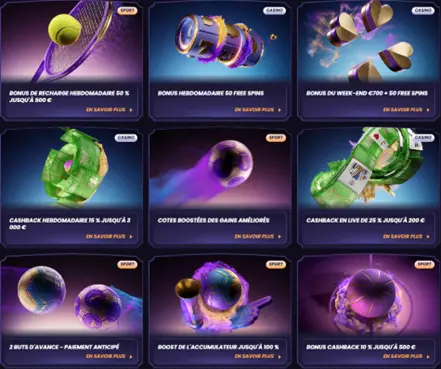 Les offres de bonus de Funbet
