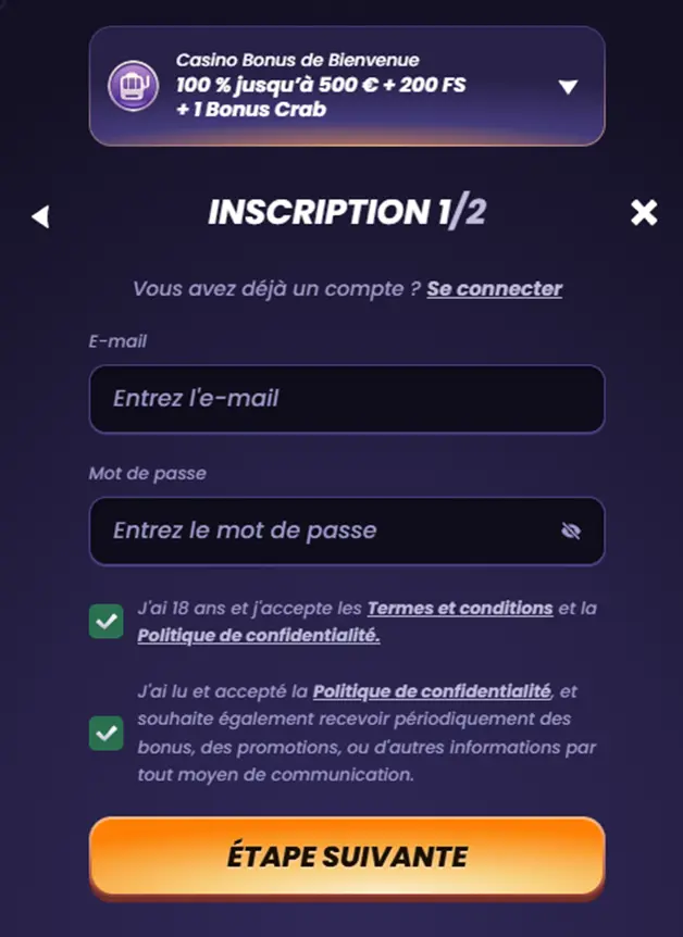 S'inscrire à FunBet Casino