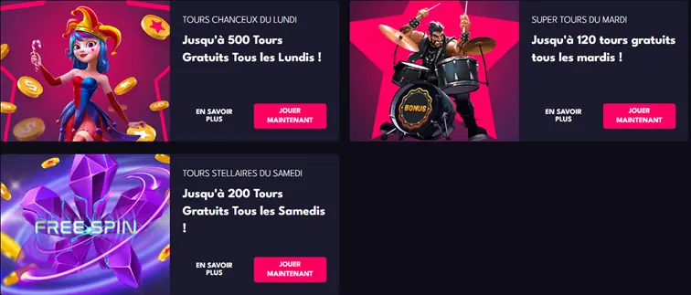 Des tours gratuits chez allstarz casino