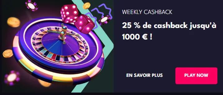 Cashback de allstarz casino