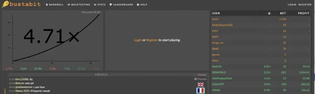 Bustabit en mode demo