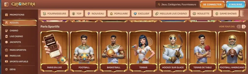 Les paris sportifs de Cleobetra