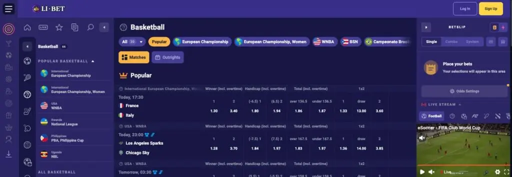 Les paris sportifs de Li.Bet