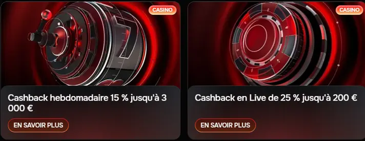 Le Cashback de Revolution Casino