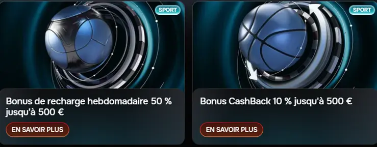 Les bonus sportifs de Revolution Casino