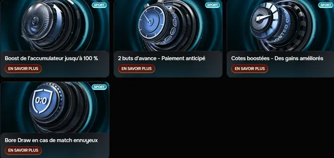 Les jeux de sports sur Revolution casino