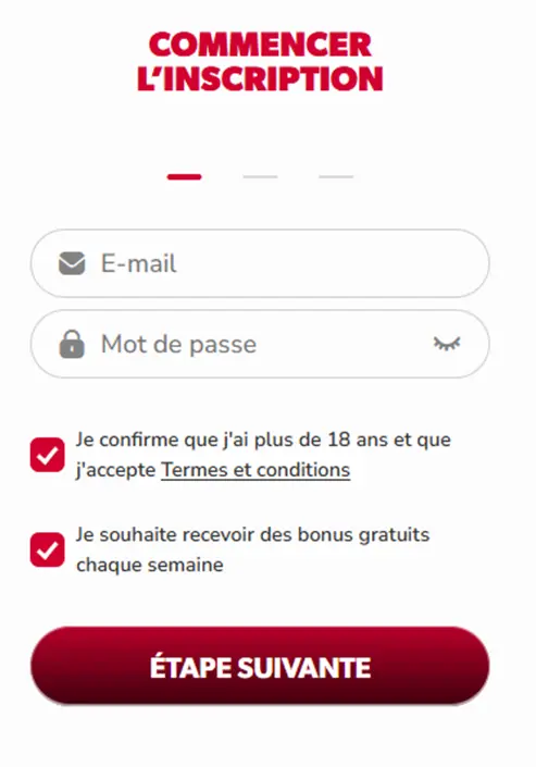 s inscrire sur le casino Betista
