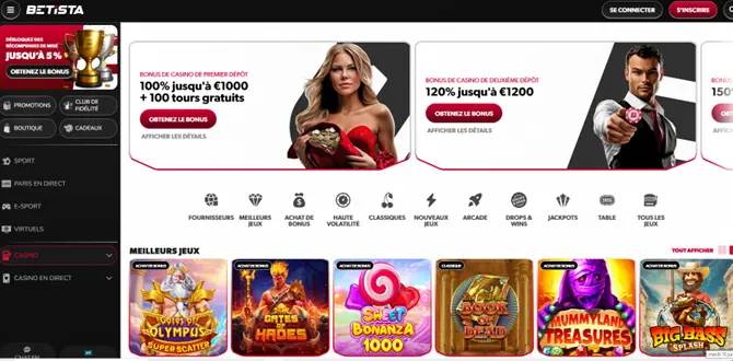 le design de Betista casino