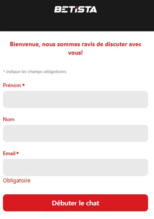 Le service client de Betista Casino