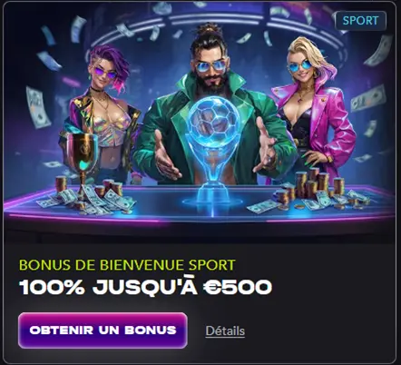 Bonus de bienvenue sport Mad