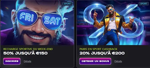 offres speciales bonus sport Mad Casino