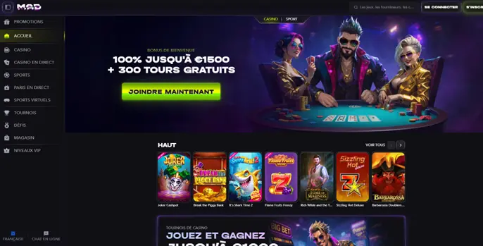 jouer au casino Mad Casino