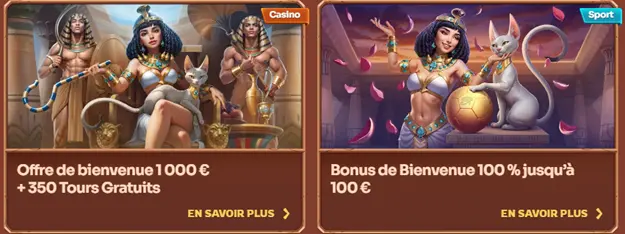 Bonus de bienvenue Cleobetra