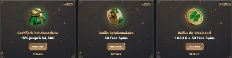 Bonus hebdomadaire de HeroSpin