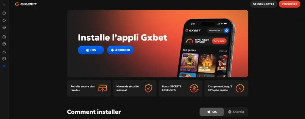L'application GxBet