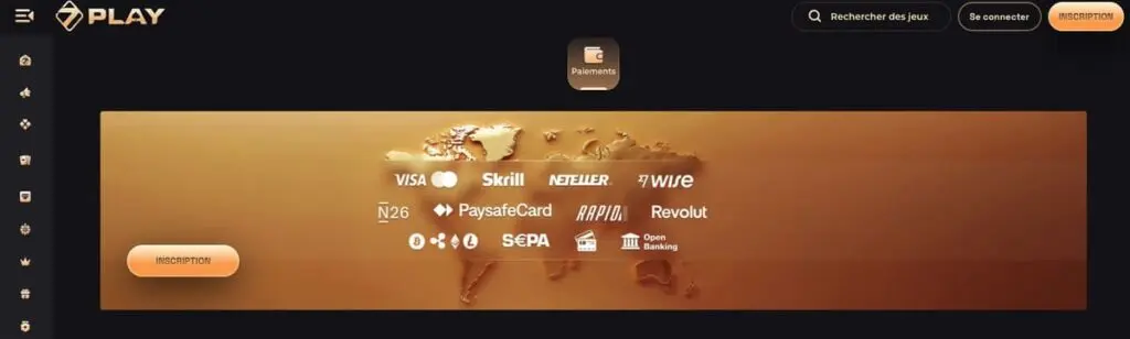 Les modes de paiement sur SevenPlay