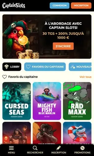 Jouer à Captain Slots sur mobile