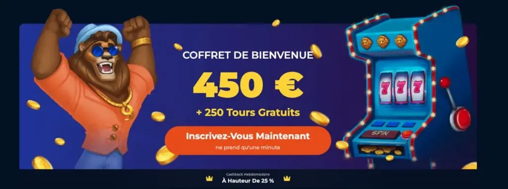 Bonus de bienvenue Nine Casino 450€