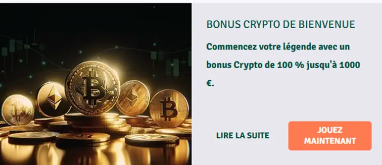 Bonus de bienvenue Crypto Staxino