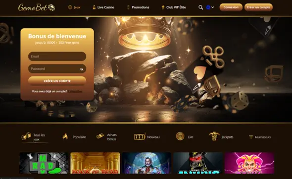 Avis sur le casino GemoBet