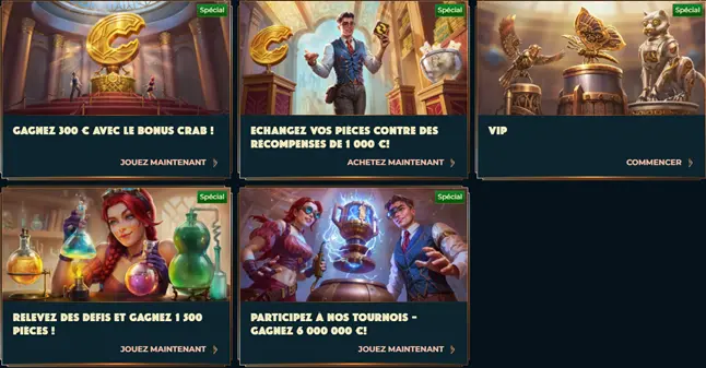 Offres speciales du casino MonsterWin
