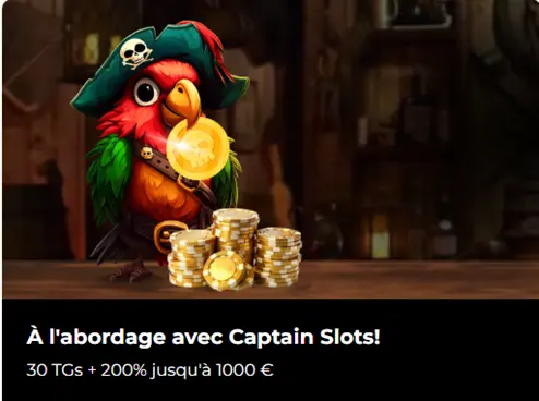Pack de bienvenue Captain Slots