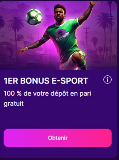 Bouns e-sport de Slot Rush