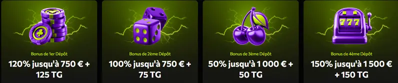 Pack de bienvenue de Instasino