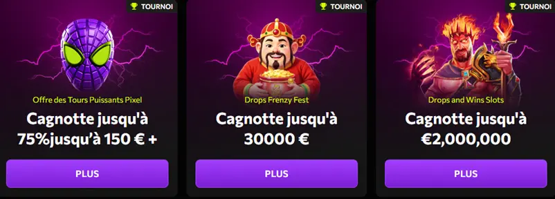 Toournois du casino Instasino