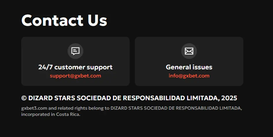 Service client de GxBet