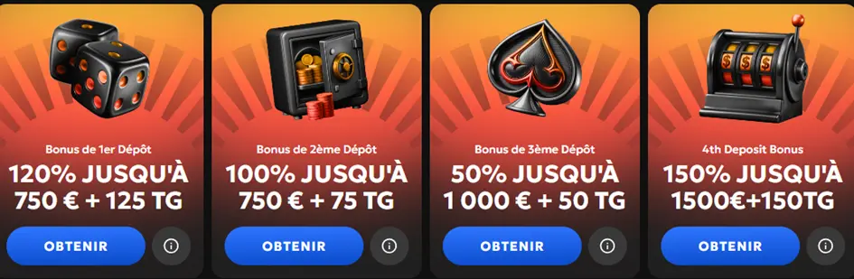 Pack de bienvenue de GxBet