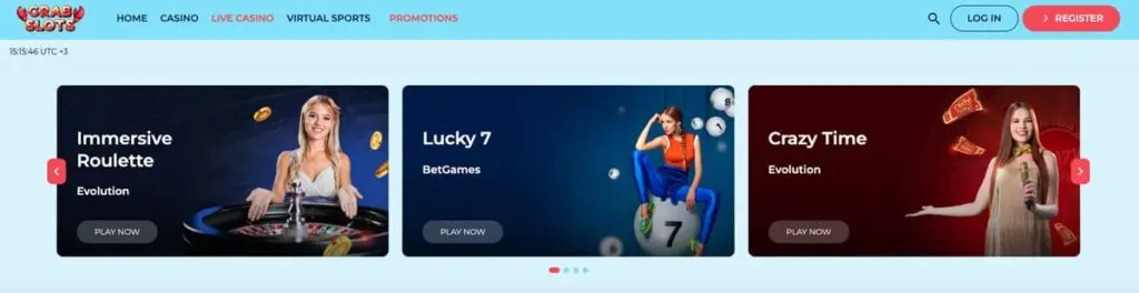 Crabslots live casino