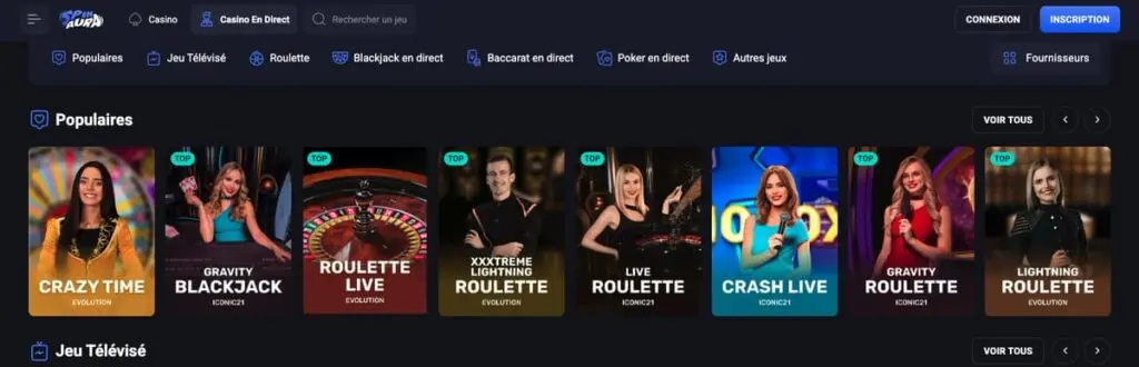 Spin Aura Casino Live