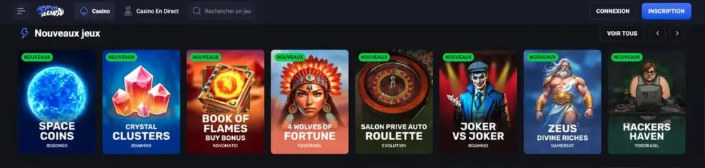 Jouer à Spin Aura casino