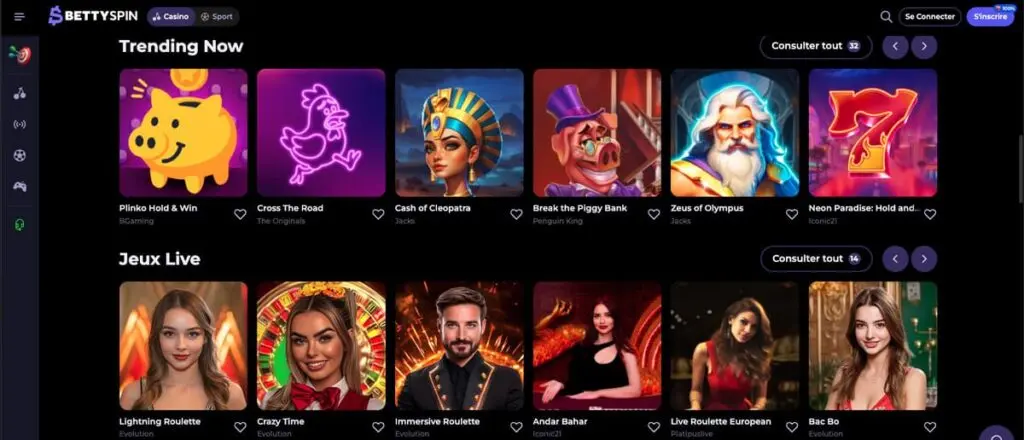 Casino Live Bettyspin