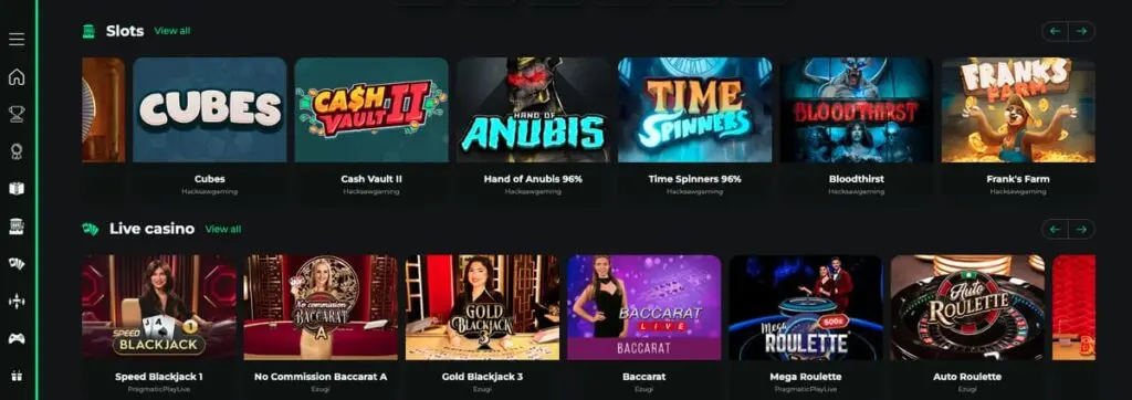Les jeux disponibles sur Moneytree.games Casino