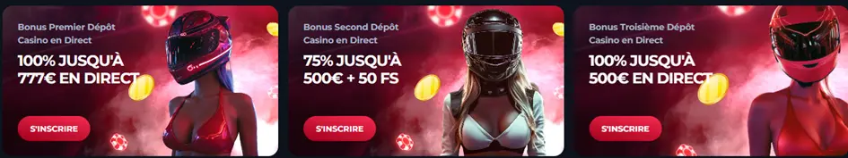 Pack de bienvenue de Winorio casino Live