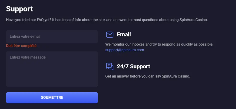Service client Spin Aura