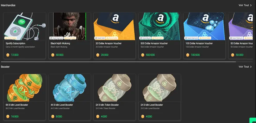 Moneytree.games Casino
récompenses