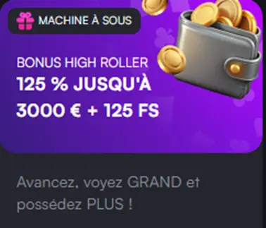 Bouns de bienvenue Highroller de TrueLuck