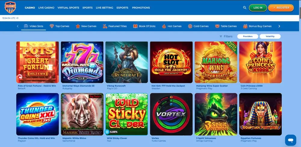 Jeux sur Felicebet Casino