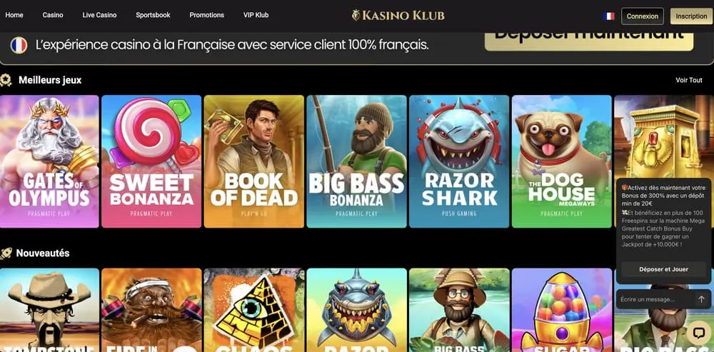 Kasino Klub jeux